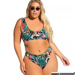 JESPER Women Floral Print Plus Size Padded Bikini Beach Bathing Swimsuit Boutique Swimwear Green B07MK3CMFM